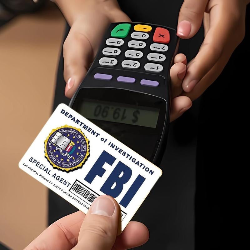 🔥Paket skinov za kartico tajnega agenta: dizajni FBI/ICE • Cosplay in darilne nalepke-SI