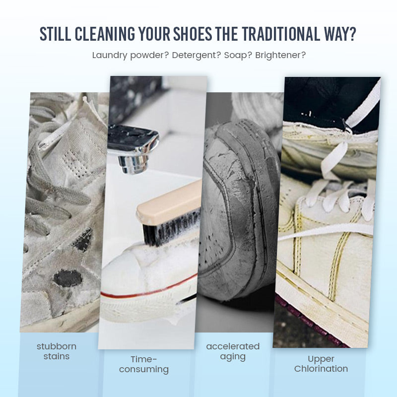 Crema para limpiar zapatos blancos - Esponja limpiadora gratis-ES