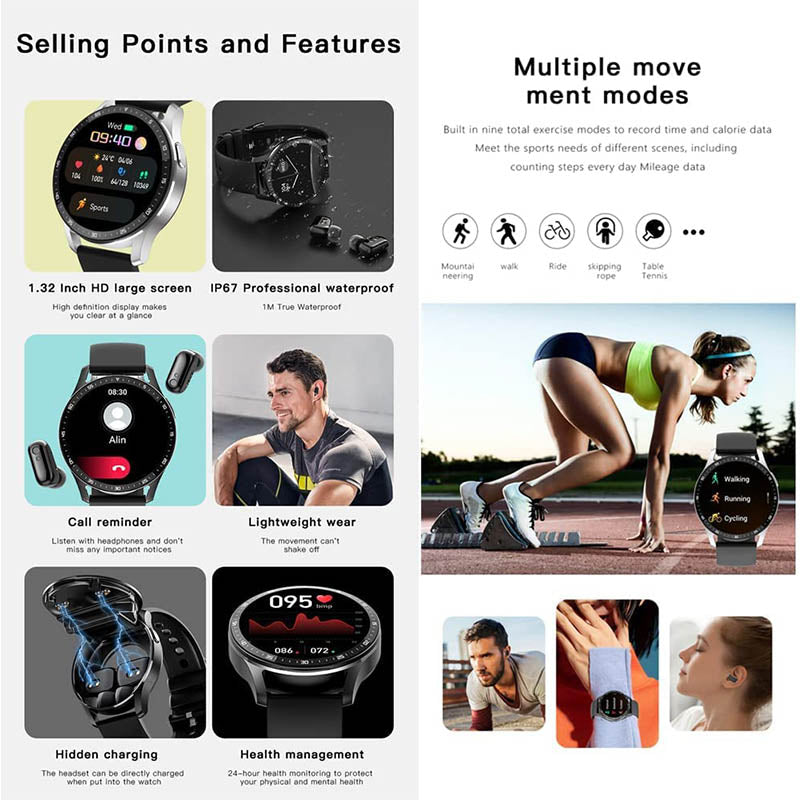 SMARTWATCH 2 EN 1 CON AURICULARES-ES