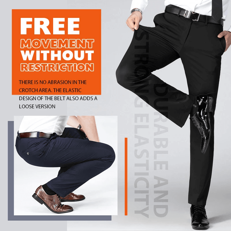 Pantalones clásicos de alta elasticidad para hombre en oferta-ES
