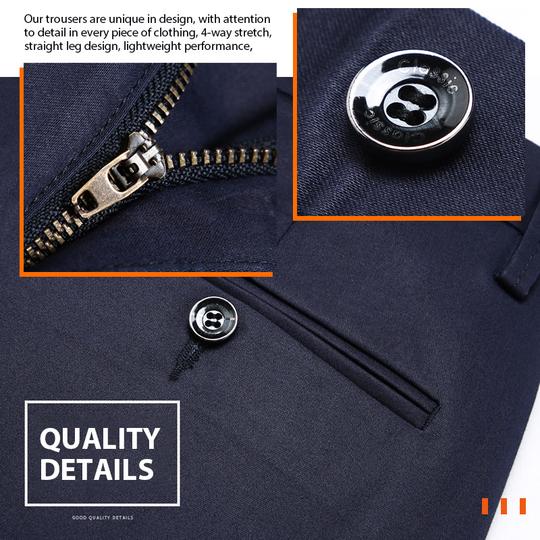 Pantalones clásicos de alta elasticidad para hombre en oferta-ES