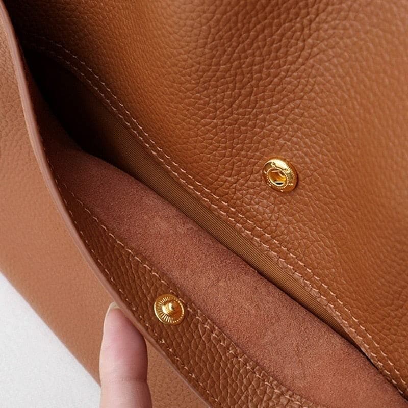 🥳👜Simple bolso monocromo de piel💝-ES