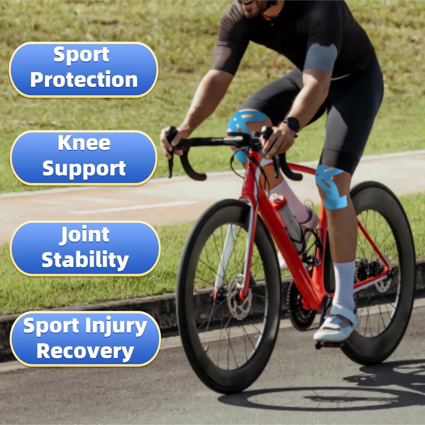 🎁50% de descuento en cinta kinesiológica precortada para rodilla-ES