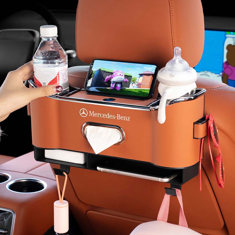 Compartimento de almacenamiento multifuncional para el respaldo del asiento del automóvil.-ES