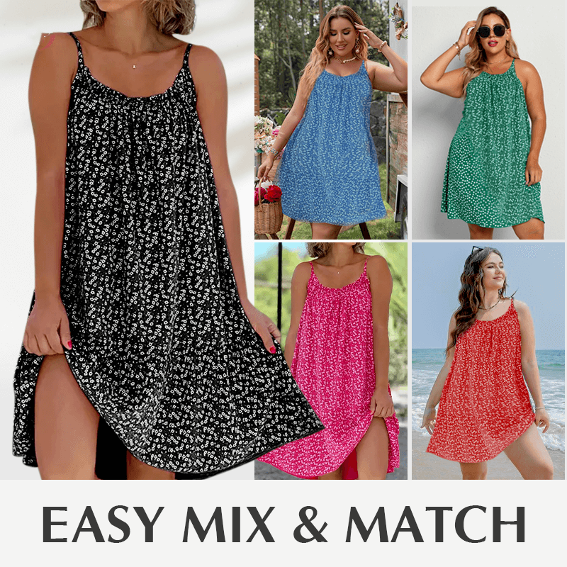 🏝️Vestido con chalecos florales🌸-ES