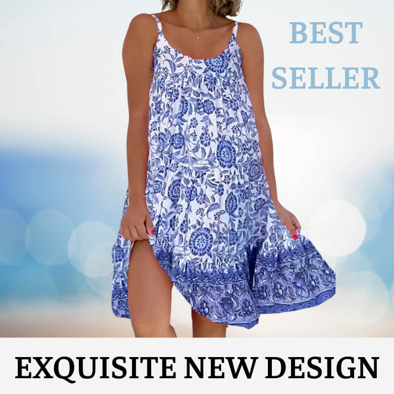 🏝️Vestido con chalecos florales🌸-ES
