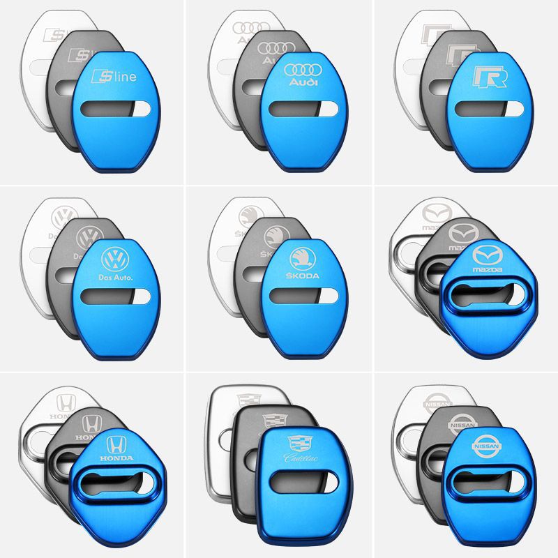 Oferta especial ✨50% de descuento ✨Cubierta protectora anticorrosión de acero inoxidable para cerradura de puerta de coche 🔥4 piezas 🔥-ES