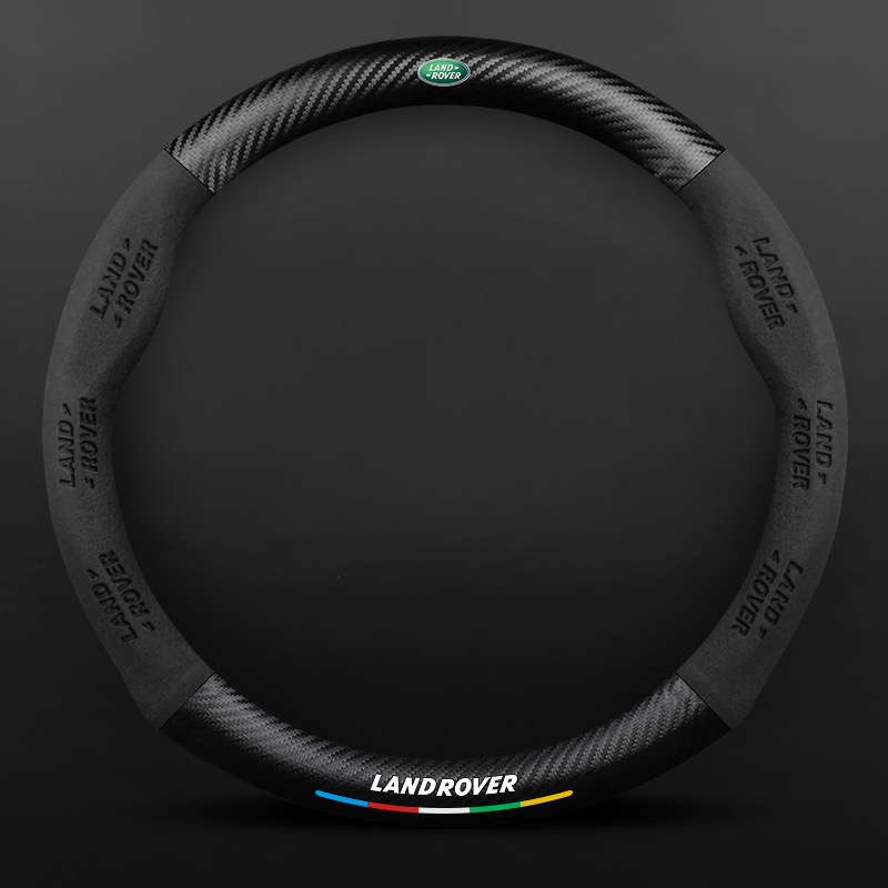 TrackVibe | Κάλυμμα τιμονιού από μαύρο σουέτ άνθρακα – Αντιολισθητικό και ανθεκτικό στη φθορά-GR