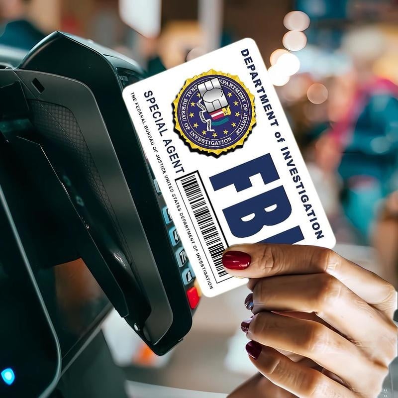 🔥Paket skinov za kartico tajnega agenta: dizajni FBI/ICE • Cosplay in darilne nalepke-SI
