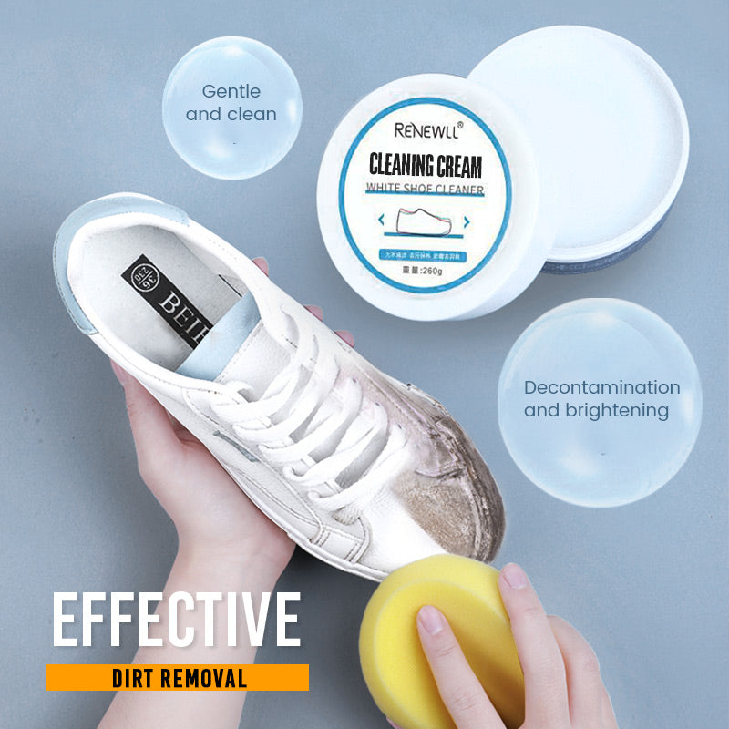 Crema para limpiar zapatos blancos - Esponja limpiadora gratis-ES