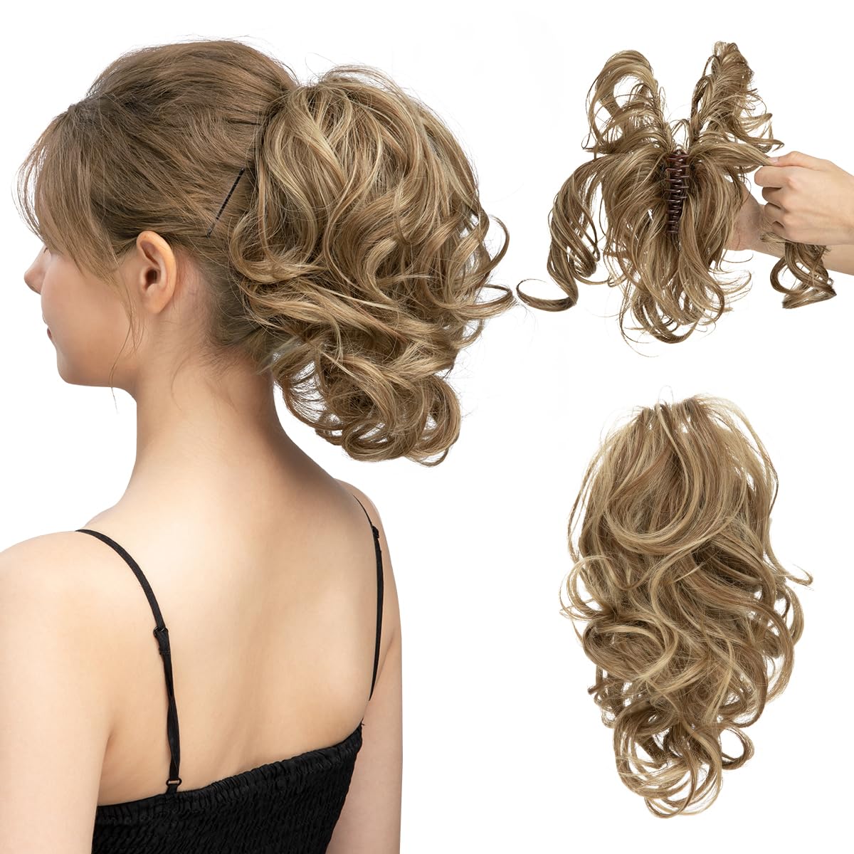 ✨Extensiones de cabello con garras y colas de caballo para damas-ES