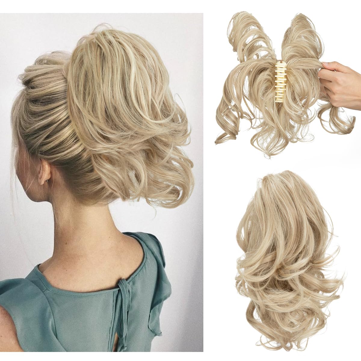 ✨Extensiones de cabello con garras y colas de caballo para damas-ES