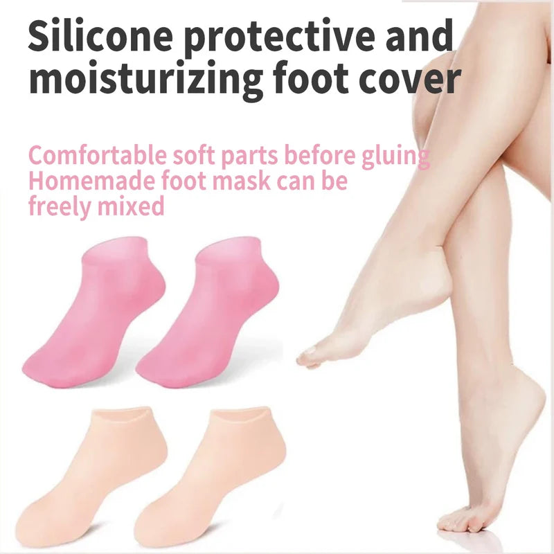 Calcetines exfoliantes de silicona hidratantes para el cuidado de los pies-ES