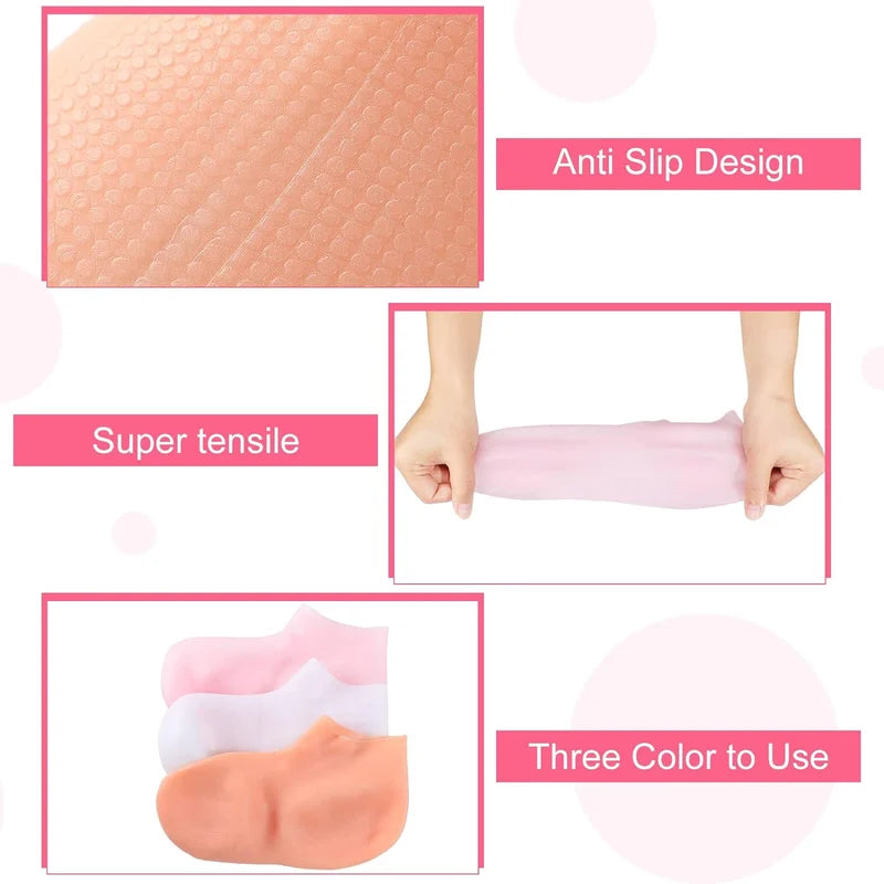 Calcetines exfoliantes de silicona hidratantes para el cuidado de los pies-ES