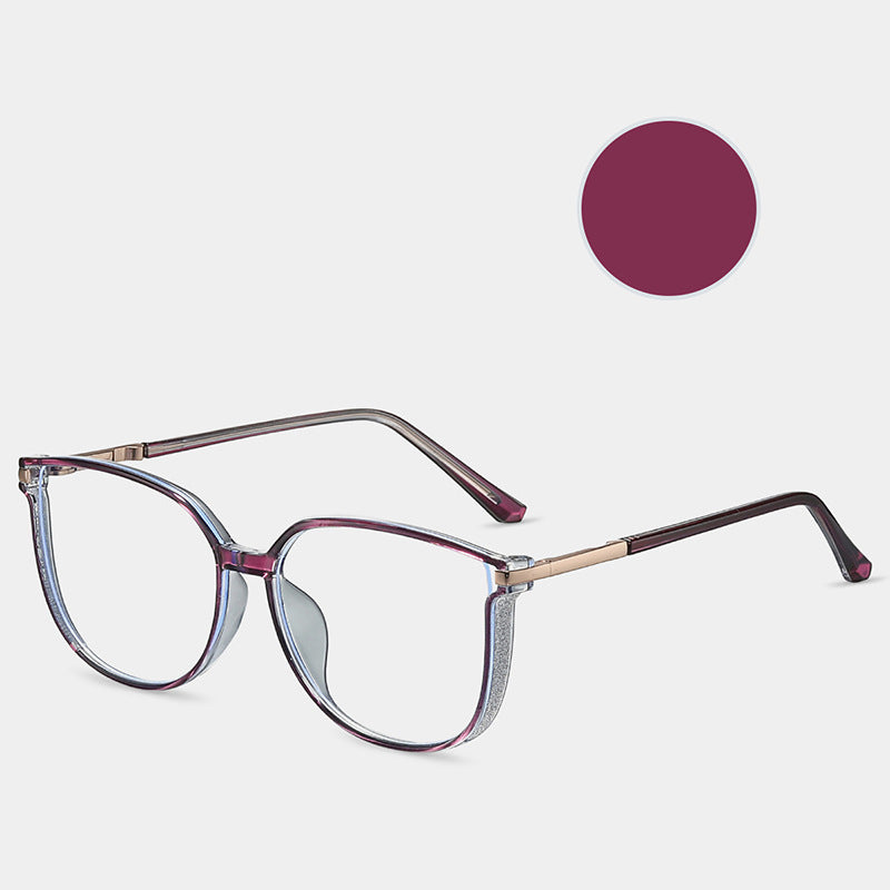 Gafas de moda para mujer con montura grande HD y anti-Blu-Ray-ES