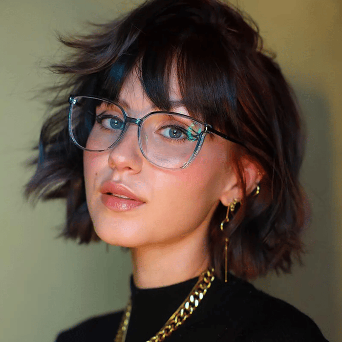 Gafas de moda para mujer con montura grande HD y anti-Blu-Ray-ES