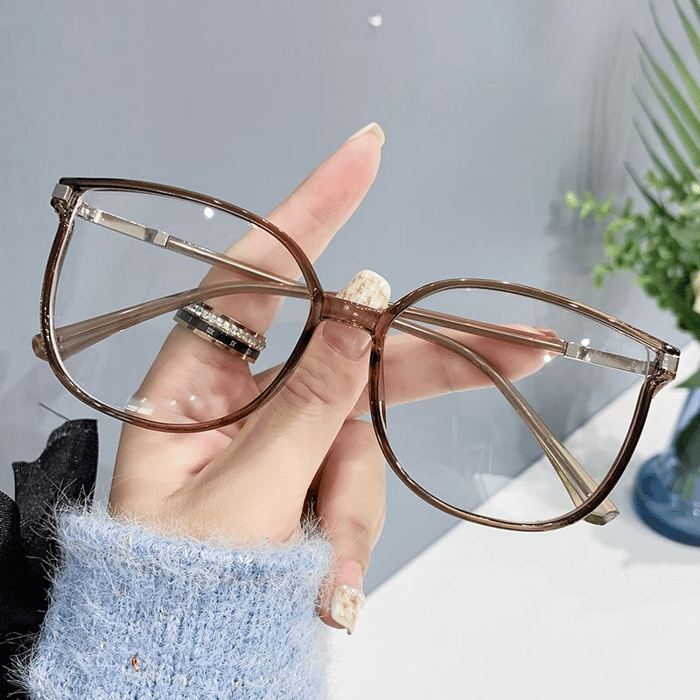 Gafas de moda para mujer con montura grande HD y anti-Blu-Ray-ES