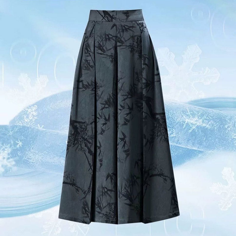 Pantalones anchos de gasa elegantes para mujer-ES