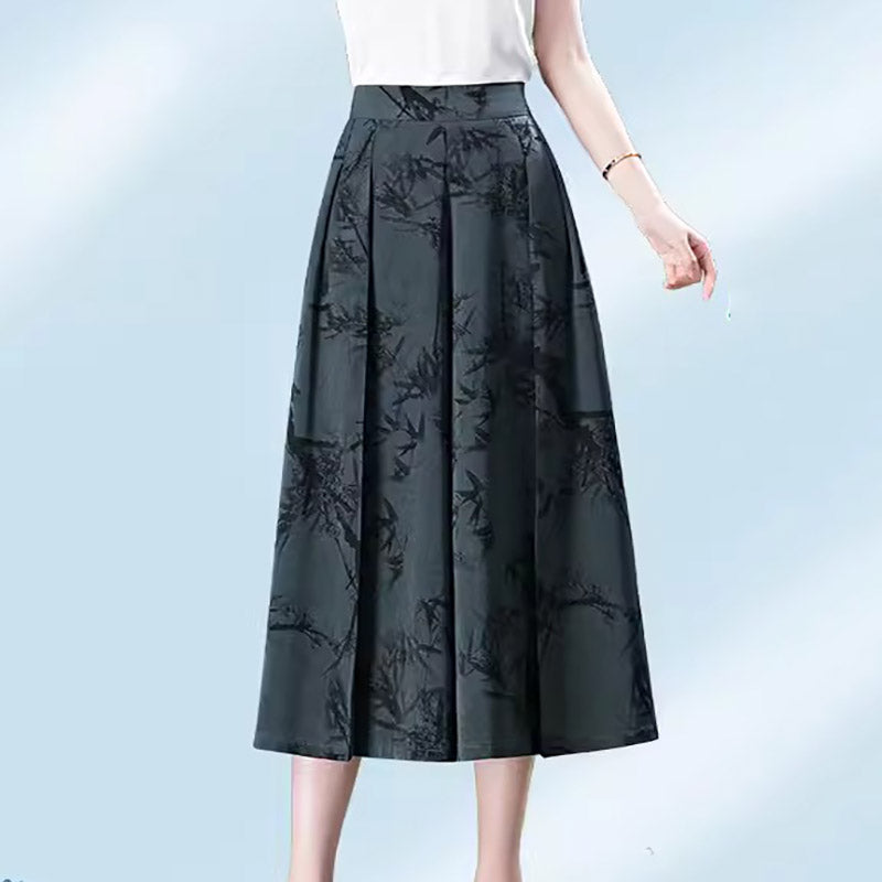 Pantalones anchos de gasa elegantes para mujer-ES