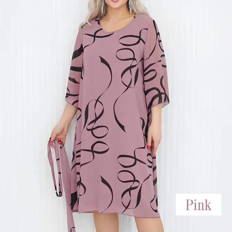 🌸Elegantiška laisva midi suknelė su rankogaliais-GR