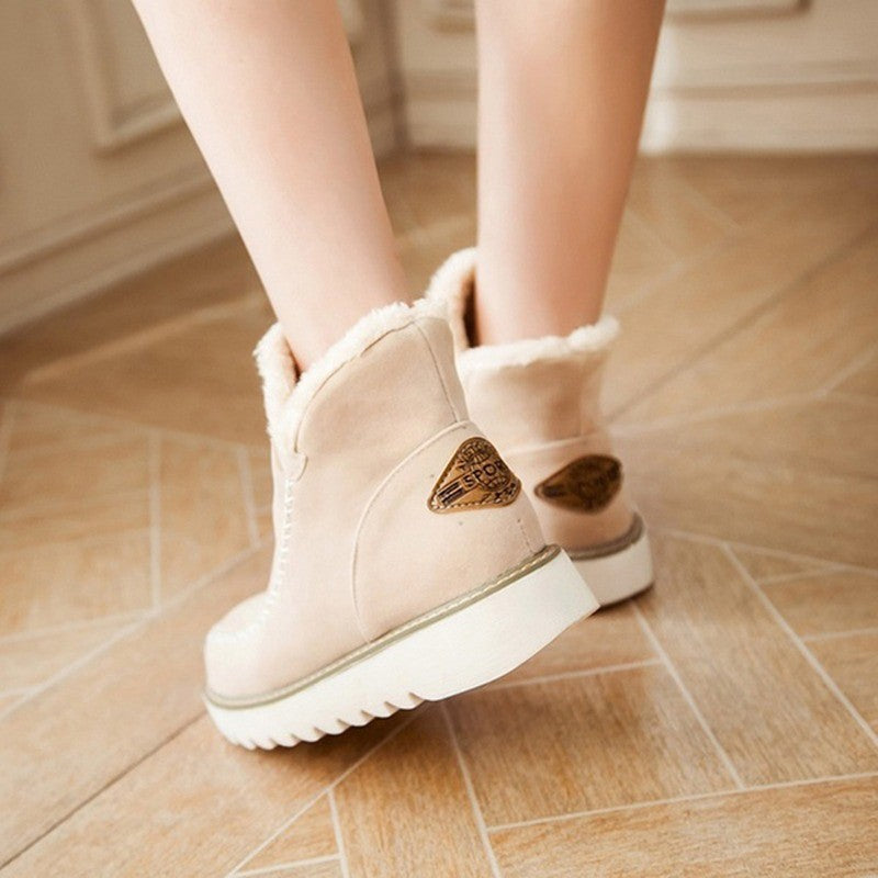 Botas de nieve clásicas hasta el tobillo para mujer con suela antideslizante-ES