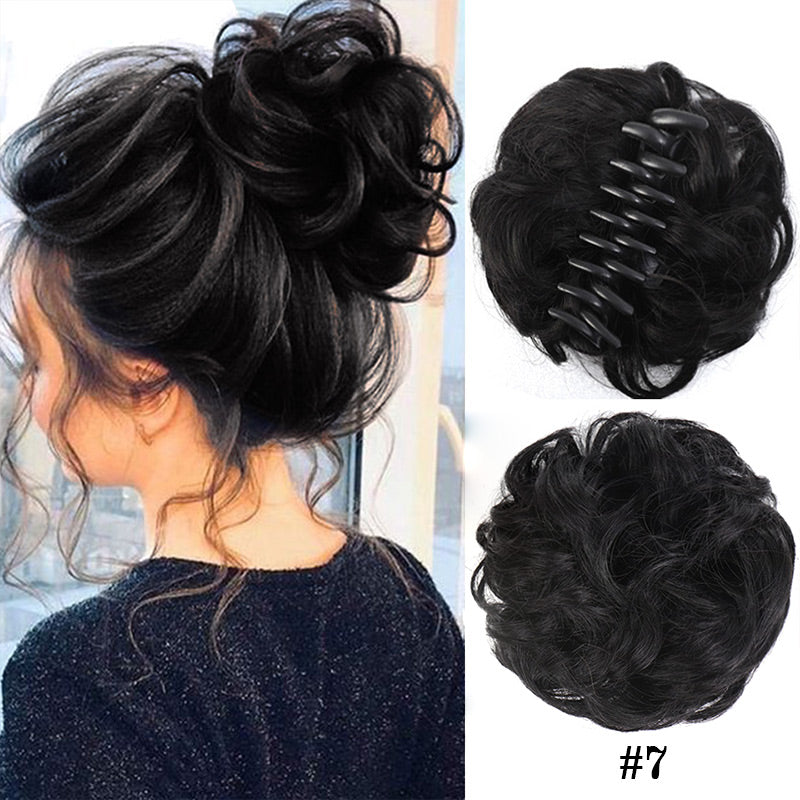 Peluca con clips para cabello natural-ES