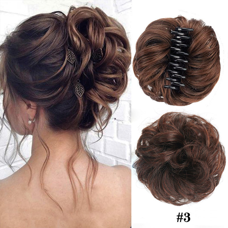 Peluca con clips para cabello natural-ES