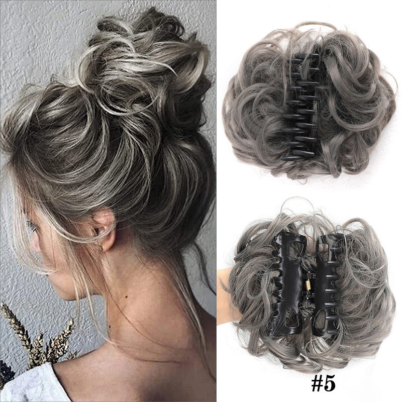 Peluca con clips para cabello natural-ES