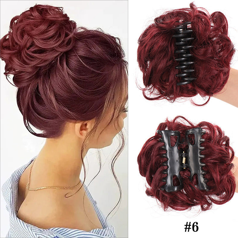 Peluca con clips para cabello natural-ES