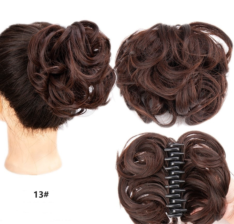 Peluca con clips para cabello natural-ES