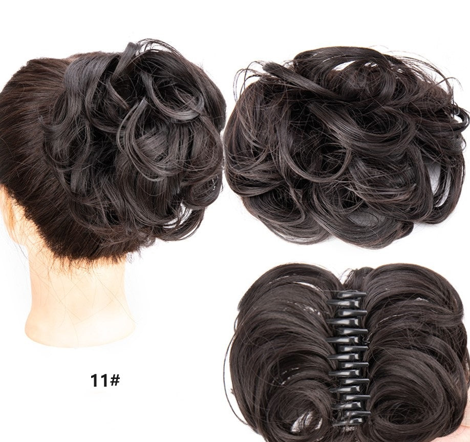 Peluca con clips para cabello natural-ES