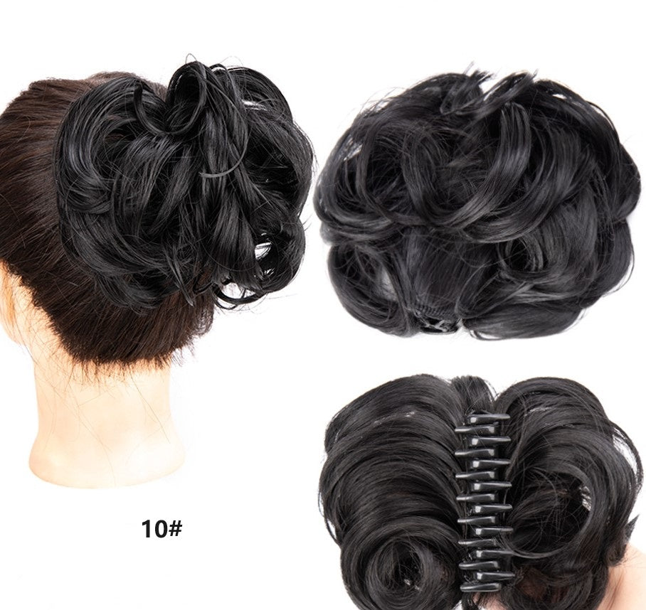 Peluca con clips para cabello natural-ES