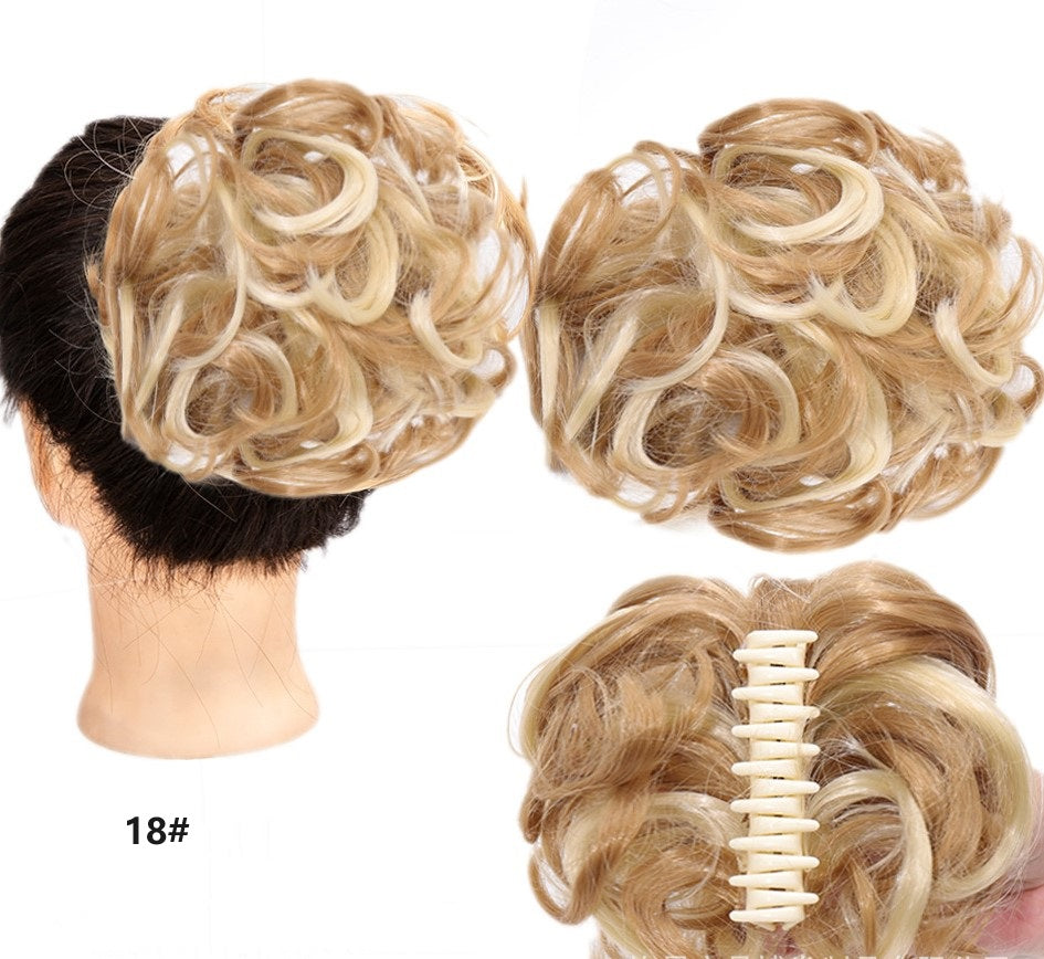 Peluca con clips para cabello natural-ES