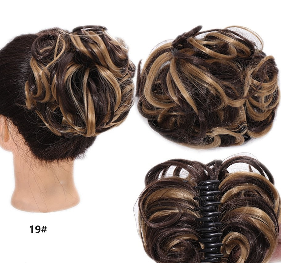Peluca con clips para cabello natural-ES