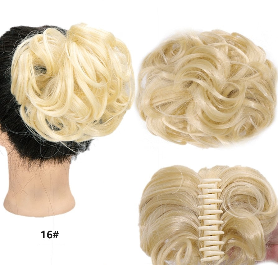 Peluca con clips para cabello natural-ES