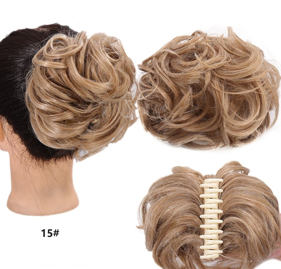 Peluca con clips para cabello natural-ES