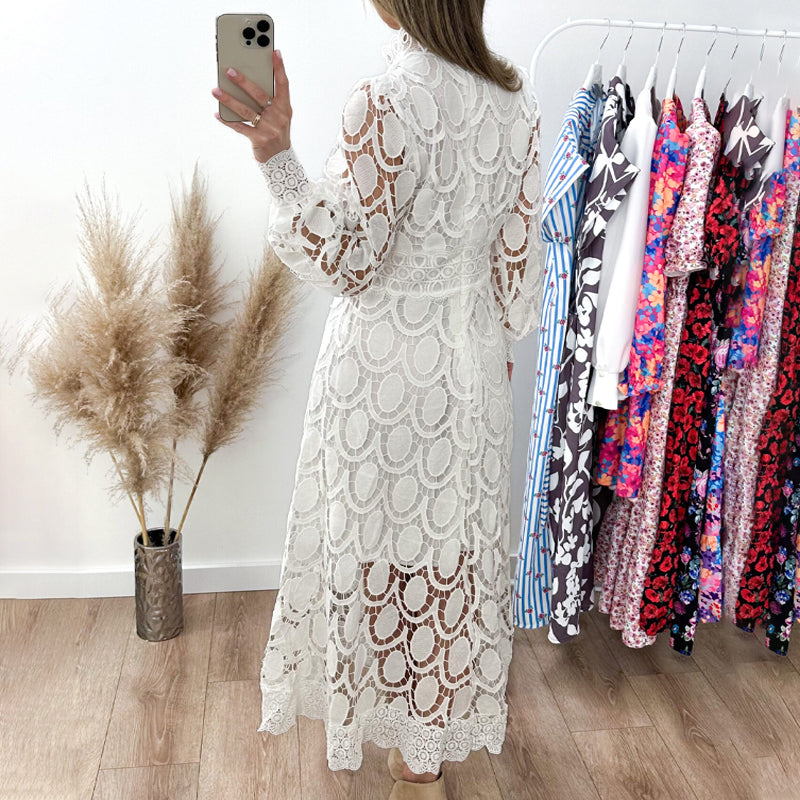 🛍️ Pikkade varrukatega elegantne pitskleit naistele-EE