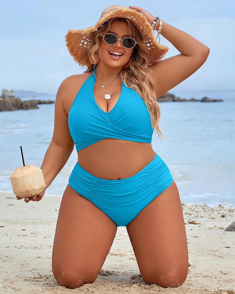 🔥👙Tummy Control Swimwear Modest Bikini s visokim pasom-SK