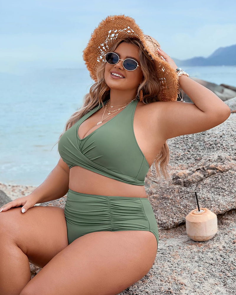 🔥👙Tummy Control Swimwear Modest Bikini s visokim pasom-SK