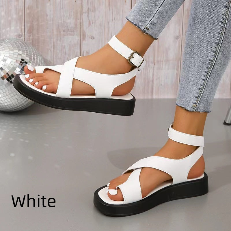 Sandalias de mujer con hebilla ajustable en el tobillo Crossover-ES