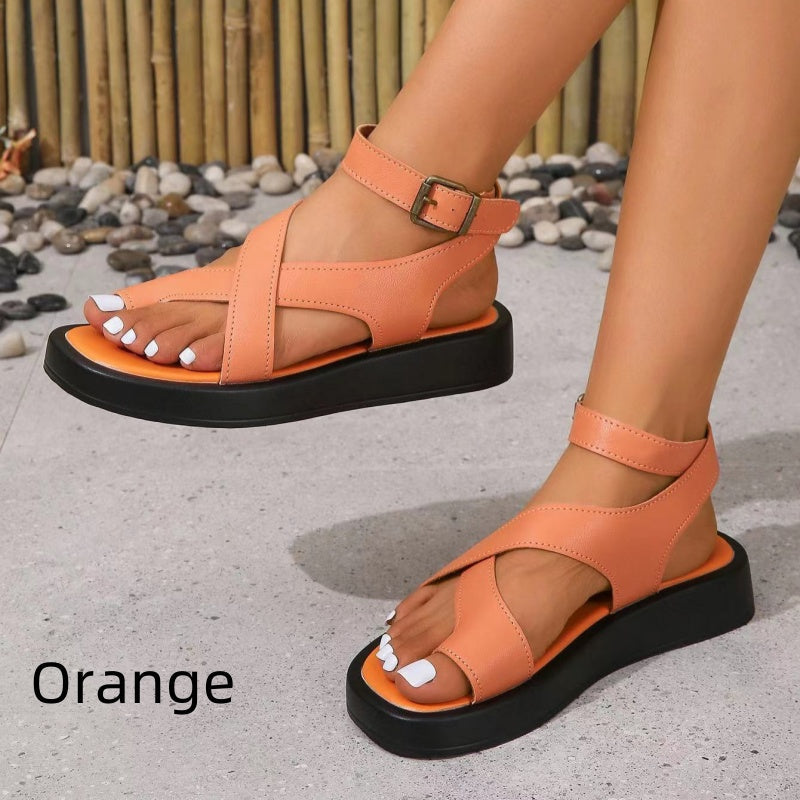 Sandalias de mujer con hebilla ajustable en el tobillo Crossover-ES