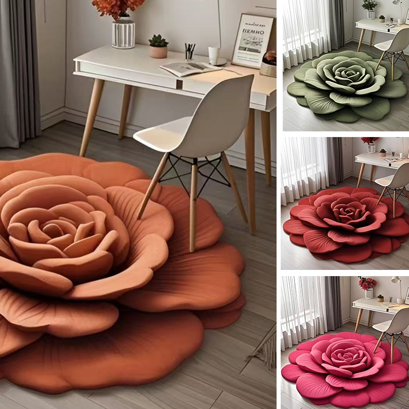 🔥 Καυτές εκπτώσεις🌺 Χαλάκι δαπέδου Floral Λούτρινο και Γη Διατόμων-GR