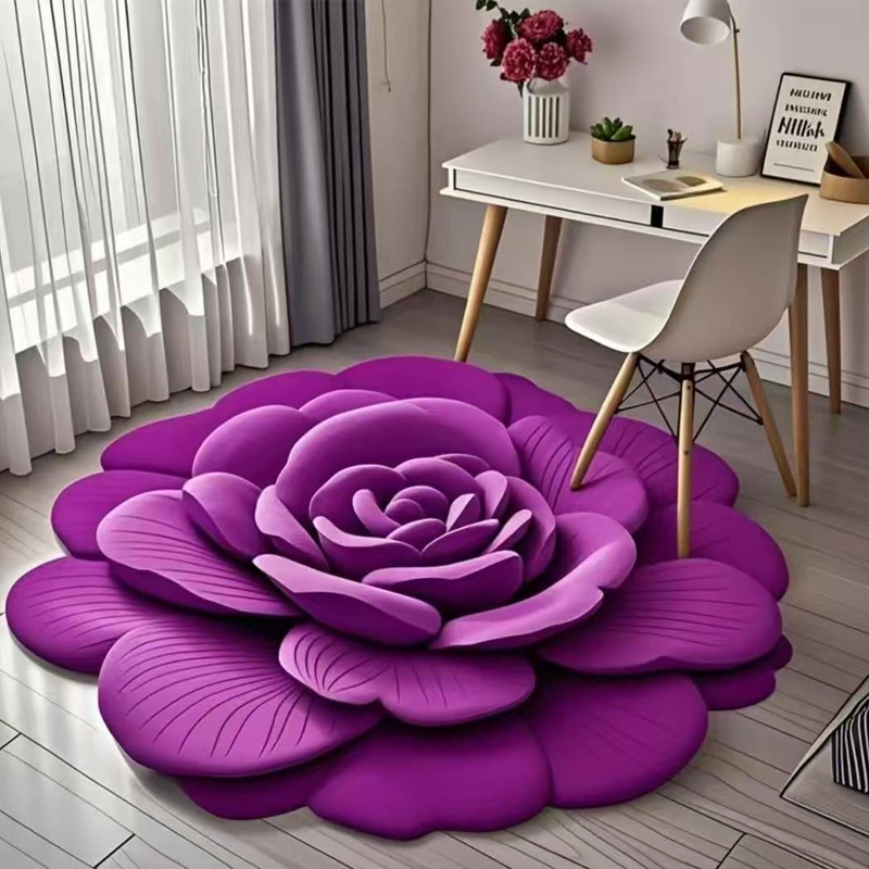 🔥 Καυτές εκπτώσεις🌺 Χαλάκι δαπέδου Floral Λούτρινο και Γη Διατόμων-GR