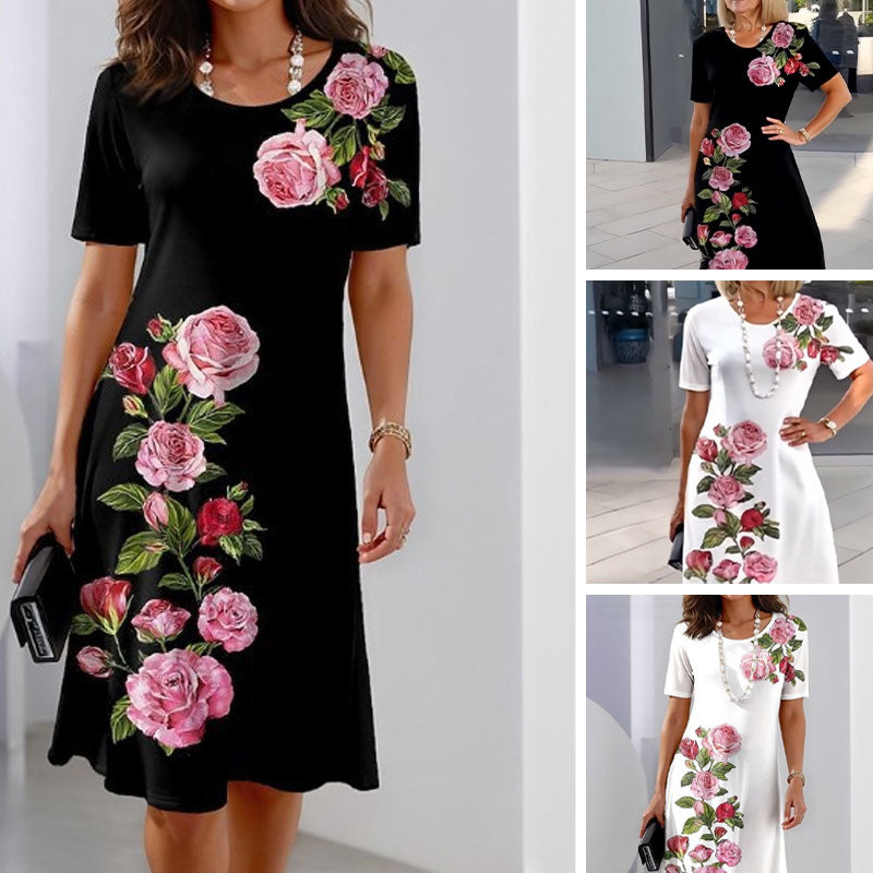 🌹🌹Vestido ligero de verano con estampado 3D-ES