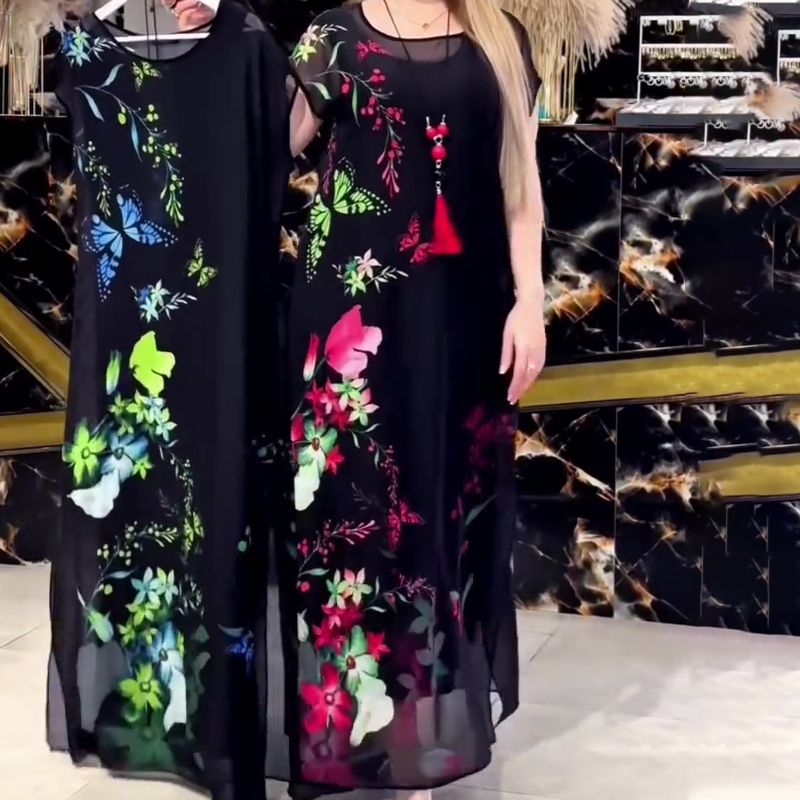👗Κομψά φορέματα από τούλι με λουλούδια για γυναίκες🌸-GR