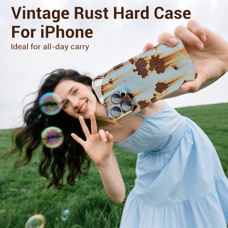 Vintage θήκη για iPhone από σκουριά-GR