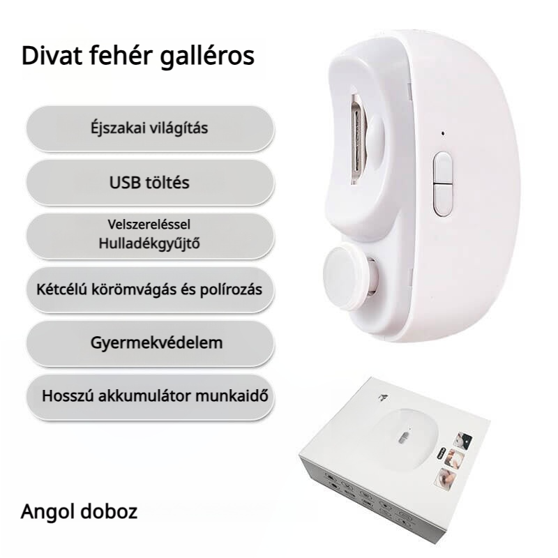 🔥 2-in-1 elektriskā nagu griešanas mašīna ar automātisko pulētāju-LV