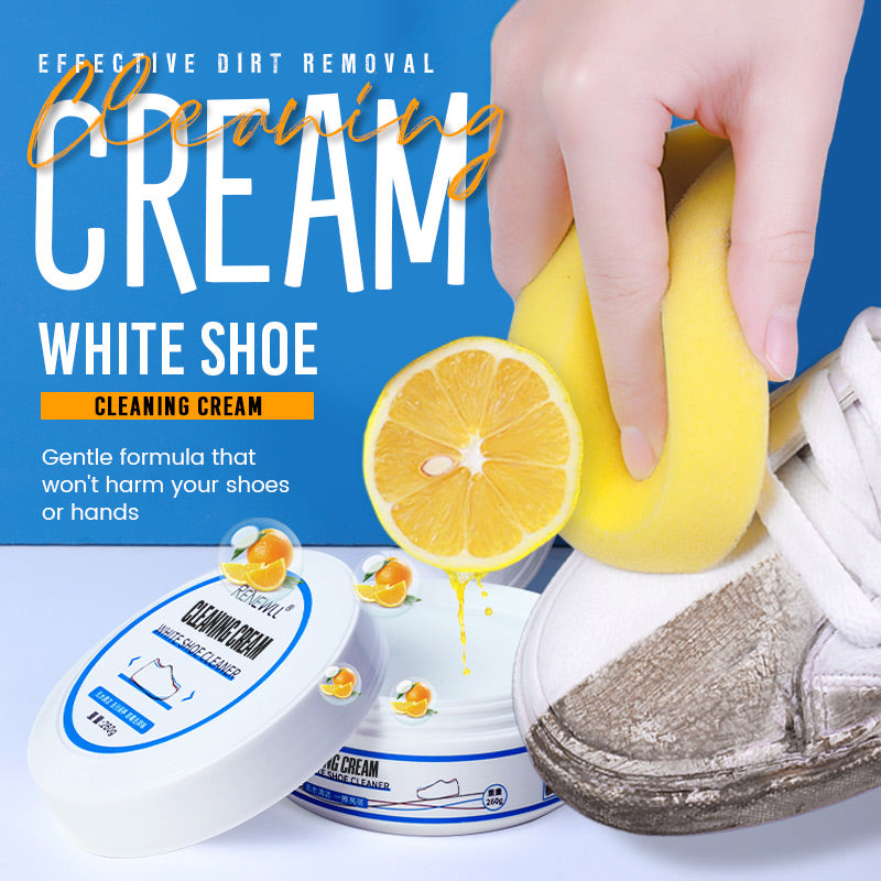 Crema para limpiar zapatos blancos - Esponja limpiadora gratis-ES