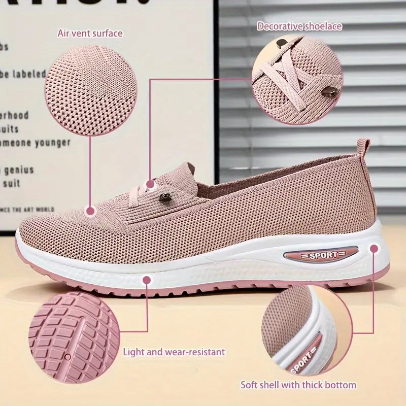 🔥Última venta 50% de descuento - zapatos para caminar cómodos, transpirables, antideslizantes y ortopédicos para mujer-ES