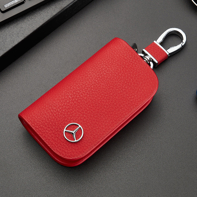 Funda de cuero para llaves de coche-ES